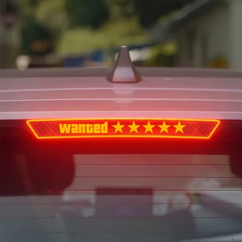 Wanted Brake Light Sticker