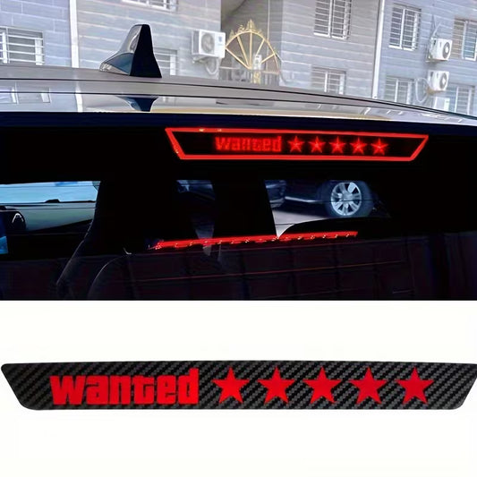 Wanted Brake Light Sticker