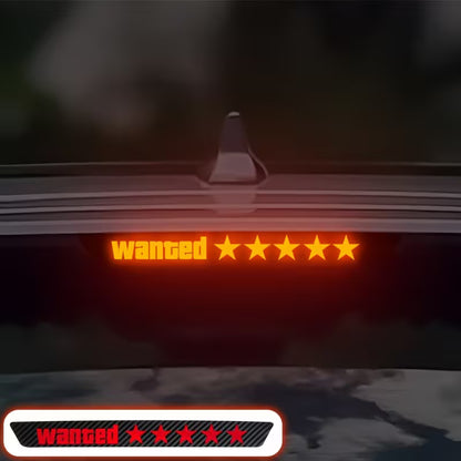 Wanted Brake Light Sticker
