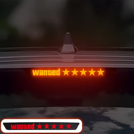 Wanted Brake Light Sticker