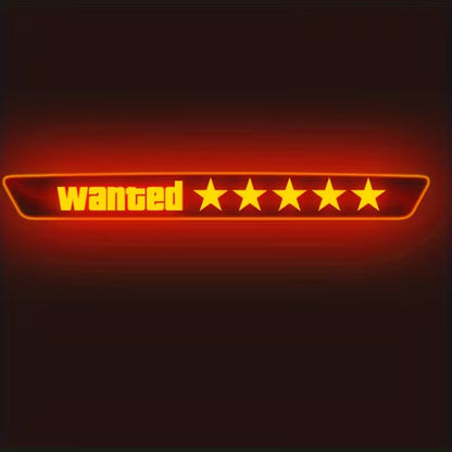 Wanted Brake Light Sticker